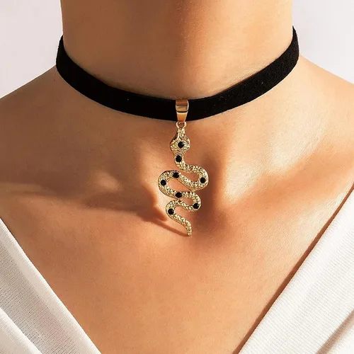 Vista 2 de Choice - Collar y pulsera de serpiente – Collar flexible con forma de serpiente – Joyas de serpiente para mujer