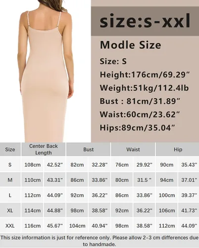 Vista 6 de Vlazom Vestido largo para mujer, básico, ajustable, tirantes delgados, vestido sin cordones, suave cuello en V, camisón debajo de los vestidos
