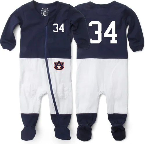 Vista 5 de Wes and Willy Baby College Sports Fan Football Jersey Sleeper
