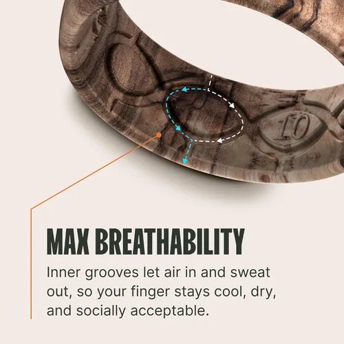 Vista 2 de Groove Life Anillo de boda de silicona de camuflaje para hombre Highlander