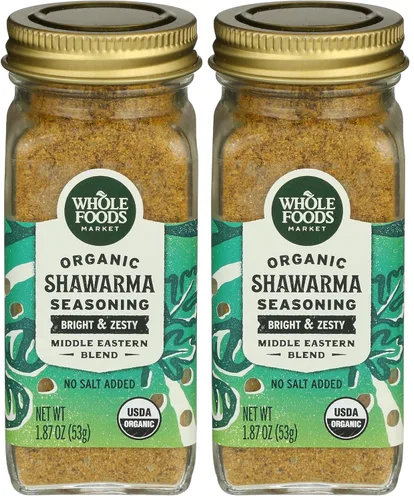 Vista 7 de Whole Foods Market, Condimento orgánico, Shawarma sin sal añadida, 1.87 onzas