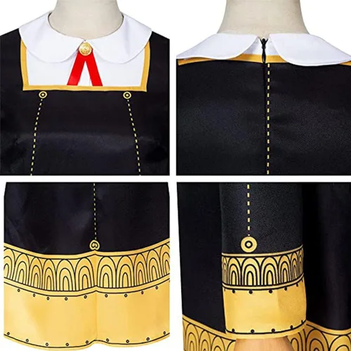 Vista 4 de Lmetsky Disfraz de anime para cosplay, traje de Unifrom con peluca para fiesta de Halloween