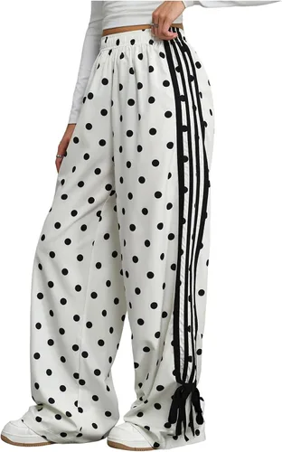 Vista 10 de Floerns Pantalones de pierna ancha con estampado de leopardo a rayas Y2K Gris