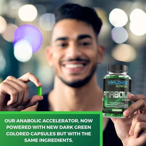 Vista 7 de Worldwide Nutrition Acelerador anabólico - Suplemento diario para hombres - 180 cápsulas - Apoya la energía, la recuperación del entrenamiento