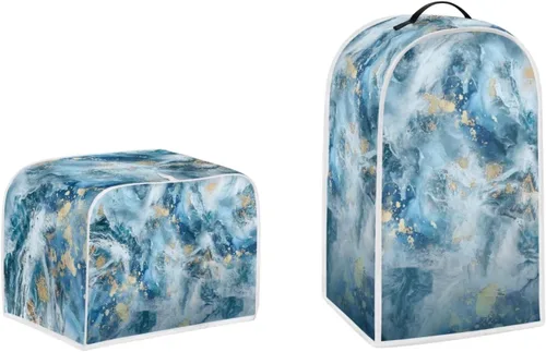 Vista 14 de doginthehole Funda para licuadora y tostadora, 2 rebanadas estéticas de estrellas de mar con estampado de conchas marinas para batidora o cafetera