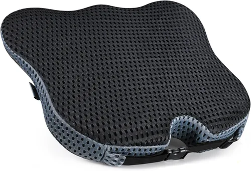 Vista 9 de Cojín de asiento de automóvil de cuña para una mejor visibilidad y alivio del dolor de ciática, espuma viscoelástica de alta densidad, cojín