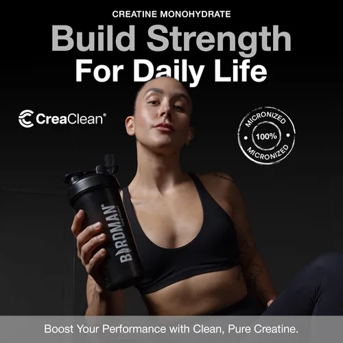 Vista 2 de BIRDMAN Monohidrato de creatina micronizada en polvo, recuperación muscular, sin cafeína, creatina pre-entrenamiento, vegano, post-entrenamiento