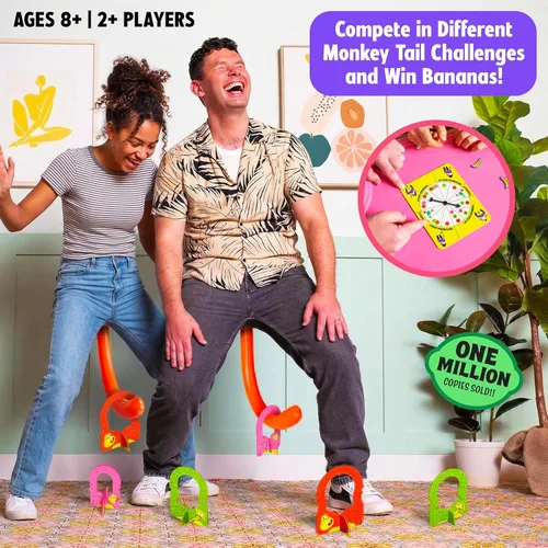 Vista 2 de It's Bananas! The Monkey Tail Game – Divertido juego familiar y de fiesta para niños y adultos Regalo divertido para cumpleaños, Navidad