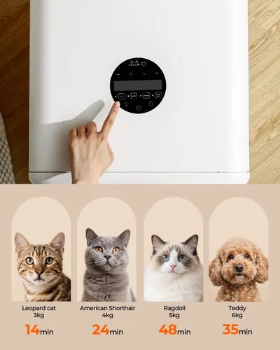 Vista 5 de Caja secadora automática de mascotas de 70 litros para gatos y perros pequeños (hasta 28 libras) - flujo de aire suave de 6 lados, 4 modos rápidos