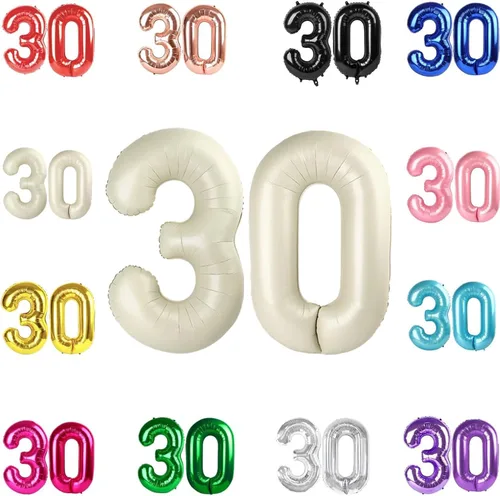 Vista 149 de Globo negro del número 0 de 40 pulgadas – globo número 0, decoraciones