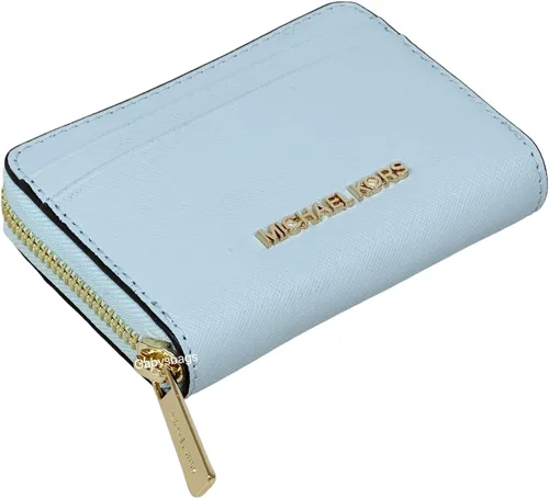 Vista 2 de Michael Kors Jet Set - Cartera de viaje con cremallera de tamaño mediano, Vista azul , Cartera