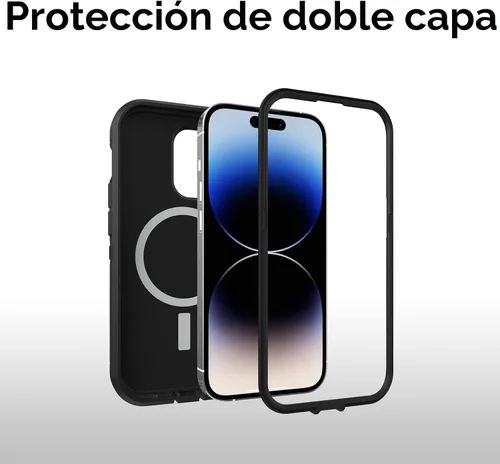 Vista 3 de OtterBox Funda para iPhone 14 Pro Max Defender Series XT - Negro