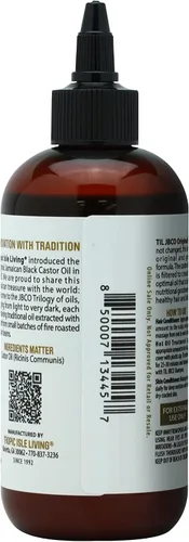 Vista 7 de Isla tropical viviente- Aceite negro de castor jamaiquino con lavanda- 8 oz botella de plástico PET