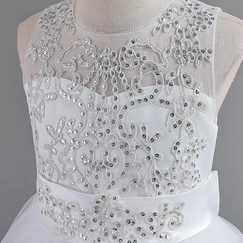 Vista 4 de NNJXD - Vestido largo de tul para niñas