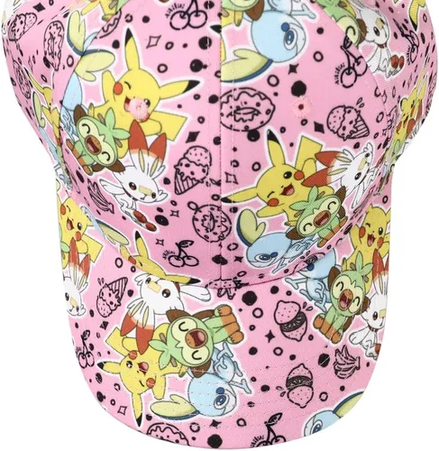 Vista 5 de Bioworld Pokemon Anime Personajes Todo Sobre Impresión Rosa El Snapback, Rosado