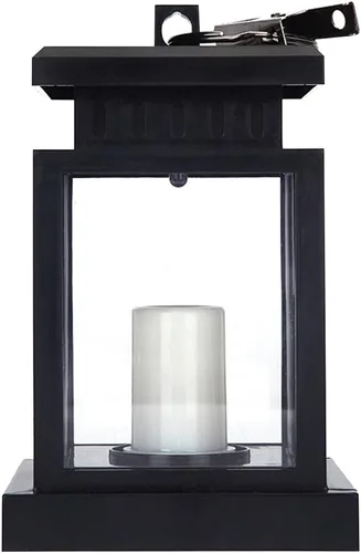 Vista 9 de Farol colgante solar LED alimentado por energía solar, impermeable, para exteriores, decoración de velas decorativas para jardín, patio, paisaje