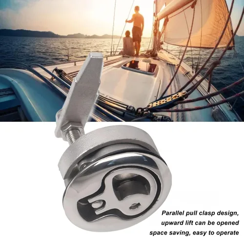 Vista 4 de Dilwe Leva de barco, acero inoxidable marino rasante tira de piso hebilla bloqueo ToolMarine Hardware