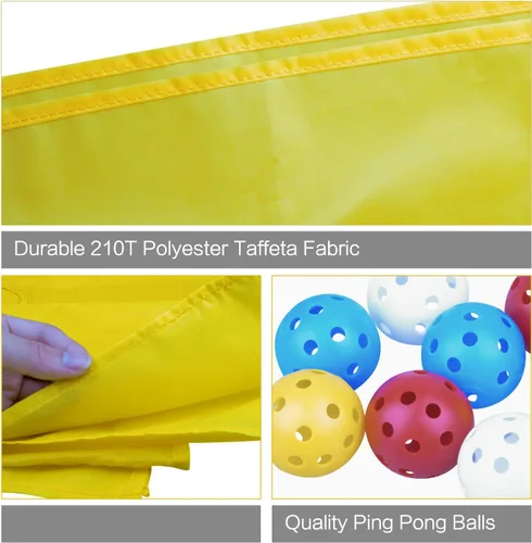 Vista 6 de Sonyabecca Yellow Hole Tarp Team Building Games for Work with 8 Pcs Team Building Ball for Teamwork Group Learning Fun