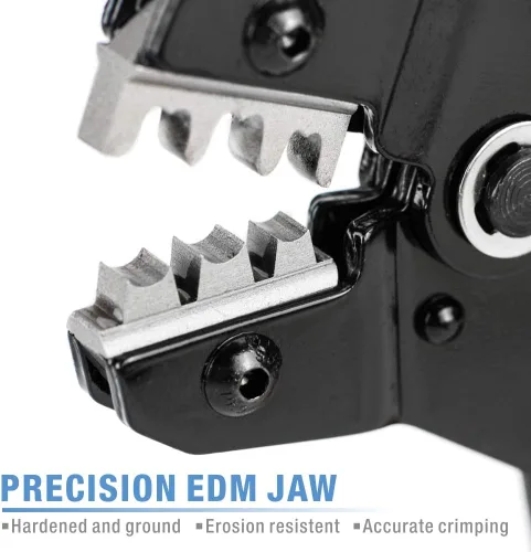 Vista 3 de iCrimp IWISS Herramientas de prensado de conectores solares PV para cable de panel solar PV AWG14-10 (2,5/4/6 mm²) con matriz EDM de alambre