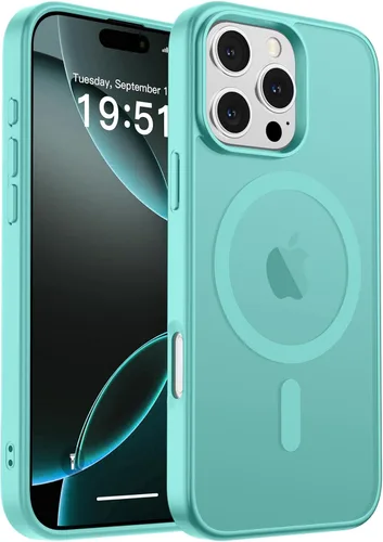 Vista 178 de zapica Funda magnética para iPhone Air, con protector de pantalla de vidrio templado, compatible con MagSafe, translúcida mate, a prueba de golpes