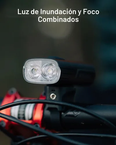 Vista 3 de MagicShine Luz de bicicleta RAY 1600B/RAY 2600B, USB-C carga rápida IPX6 impermeable, equipada con dos faros LED de alta potencia para bicicleta