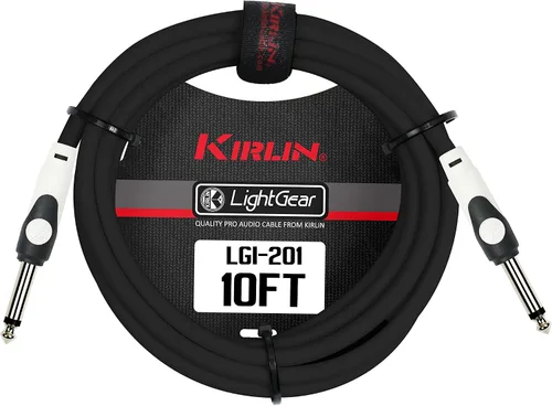 Vista 2 de KIRLIN Cable LGI-201-10/BK Cable de instrumento LightGear de 10 pies rectos de 1/4 pulgadas con chaqueta de PVC negro