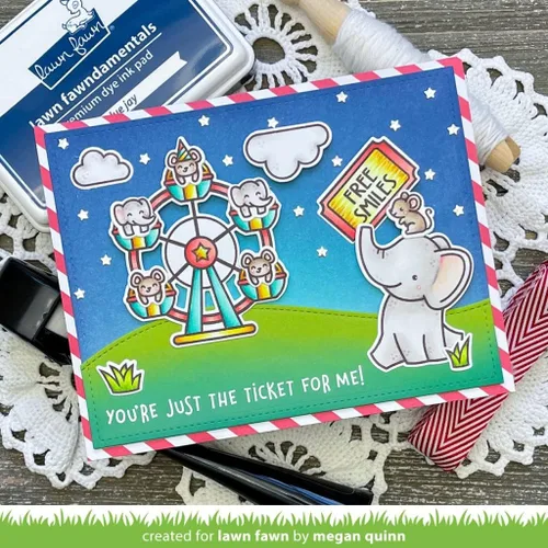 Vista 4 de LAWN FAWN Bordado Arco Arco Iris Add-On Césped Cortes Personalizados Troquel