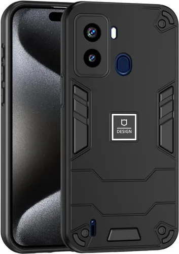 Vista 69 de Funda compatible con Redmi A1, compatible con Redmi A2 2 en 1 [PC dura + TPU], funda de teléfono negra