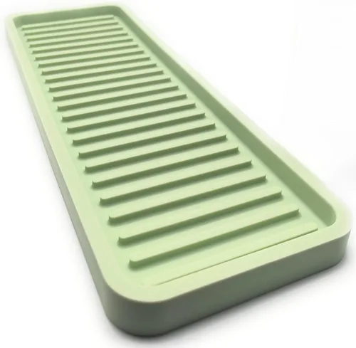 Vista 11 de Bandeja organizadora para fregadero de cocina de silicona, soporte de esponja y protector de encimera Plato y bandeja dispensadora de jabón