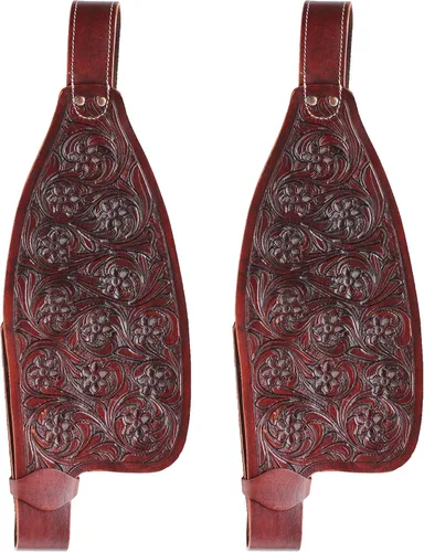 Vista 2 de CHALLENGER Horse Western Leather Replacement Saddle Fenders Pair 52FenderV