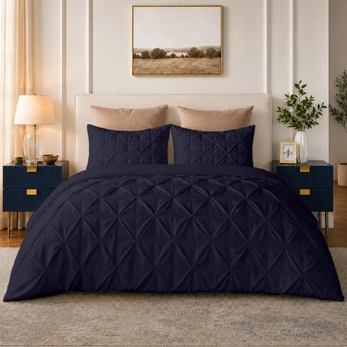 Vista 16 de SLEEP-NEST Luxuries - Funda de edredón plisada decorativa, tamaño individual/individual XL, 68 x 90 pulgadas, 3 piezas, con cierre de cremallera