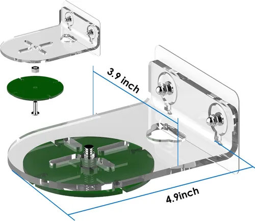 Vista 4 de Compatible con Echo Studio 2025, soporte Echo de 4ª generación, soporte de pared Moun de pared, gestión de cables integrada, compatible con Sonos