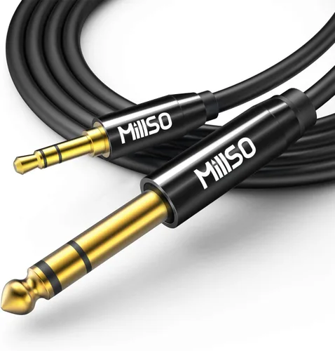 Vista 8 de MillSO Cable macho de 0.25 in de 1/4 a 0.1 in, cable de audio TRS de 1/8 a Sapphire Blue