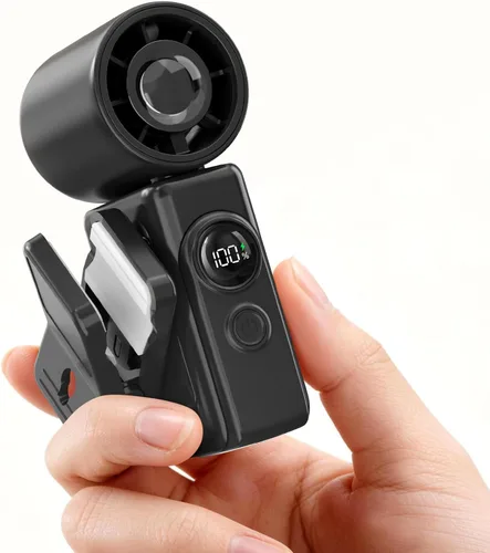 Vista 10 de Ventilador portátil con clip para cochecitos, mini ventilador de viaje Marfil