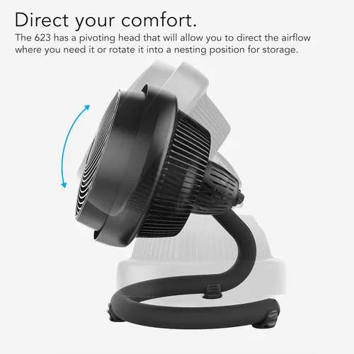 Vista 5 de Vornado Ventilador circulador de aire de tamaño mediano 623, negro