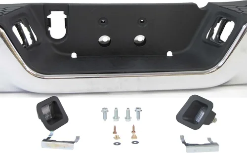 Vista 4 de ACANII - Para Dodge Ram 1500 10-12 Ram 2500 3500 2009-2018 Pickup completo de acero cromado trasero parachoques trasero