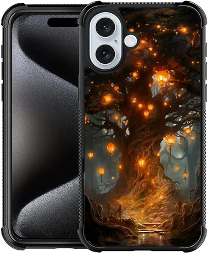 Vista 99 de CARLOCA Funda compatible con iPhone 15, increíble patrón de luz espacial nebulosa para niñas y niños, ultra protección, a prueba de golpes