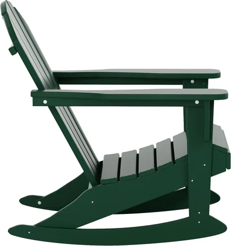 Vista 37 de WestinTrends Silla mecedora Malibu de poliéster para exterior/patio Adirondack, Negra