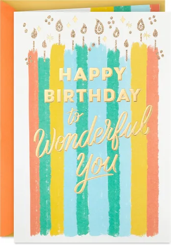 Vista 6 de Tarjeta de cumpleaños Hallmark Signature (Grandes deseos de cumpleaños)