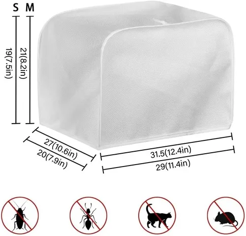 Vista 7 de Polynesia - Funda para tostadora de flores, duradera y pequeña, con gancho superior, lavable, a prueba de polvo, funda protectora para pan pequeño, M