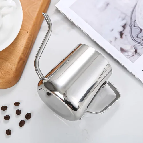 Vista 2 de Hervidor de café de cuello de cisne de 20 onzas / 20.3 fl oz con control de flujo, acero inoxidable para café y té especiales, mango ergonómico