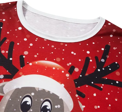 Vista 3 de Pijamas familiares a juego, conjunto de pijamas de Navidad para la familia, conjunto de pijamas de Navidad