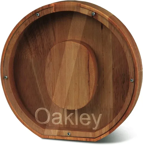 Vista 38 de Alcancía con nombre personalizado, 26 letras láser con texto personalizado, banco de monedas de madera, significado educativo, alcancía con nombre