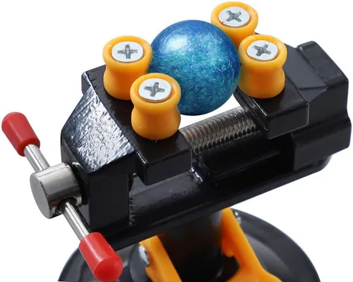 Vista 6 de Yakamoz Mini abrazadera universal de tornillo de succión de 360 grados, prensa de tornillo de banco de mesa con base de succión para bricolaje