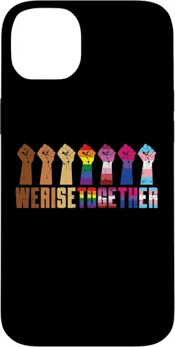 Vista 15 de We Rise Together Black LGBT Raised Fist Pride Equality Gift Case for iPhone 17