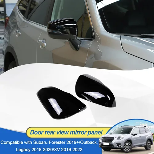 Vista 7 de Cubierta de espejo retrovisor de puerta compatible con Subaru Forester 2019-2024/XV 2019-2022, cubierta de recorte protectora de ABS para espejo