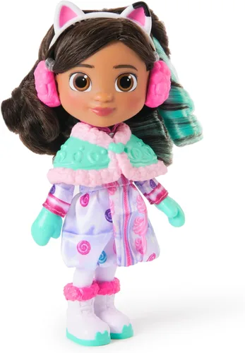 Vista 6 de Gabby's Dollhouse The Movie Garden - Muñeca Gabby con orejas de gato extraíbles, banda para el pelo, gafas de sol y ropa de muñeca, juguete infantil