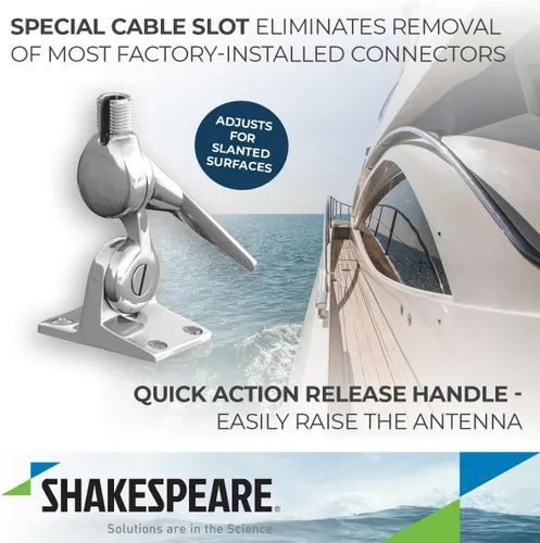 Vista 3 de Shakespeare 5187 Acero Inoxidable 4-Way Trinquete Montaje Plata, Talla única
