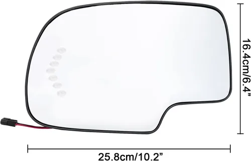 Vista 8 de AUTOXBERT Espejo Lateral del Conductor con Placa de Soporte Calentada y Señal de Giro para Chevy Avalanche Silverado Suburban Tahoe GMC Sierra Yukon