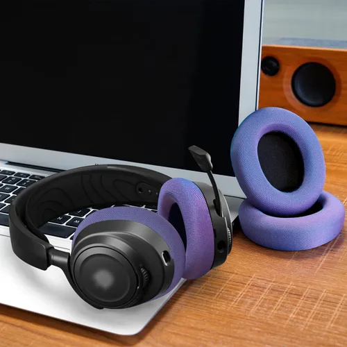 Vista 6 de Almohadillas de repuesto para SteelSeries Arctis Nova – Almohadillas de tela de malla mágica para auriculares Arctis Nova Pro Wired, Nova 1, 3, 4
